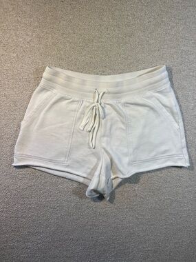 Small White Aerie Drawstring Shorts